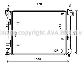 AVA QUALITY COOLING Радиатор, охлаждение двигателя HY2274